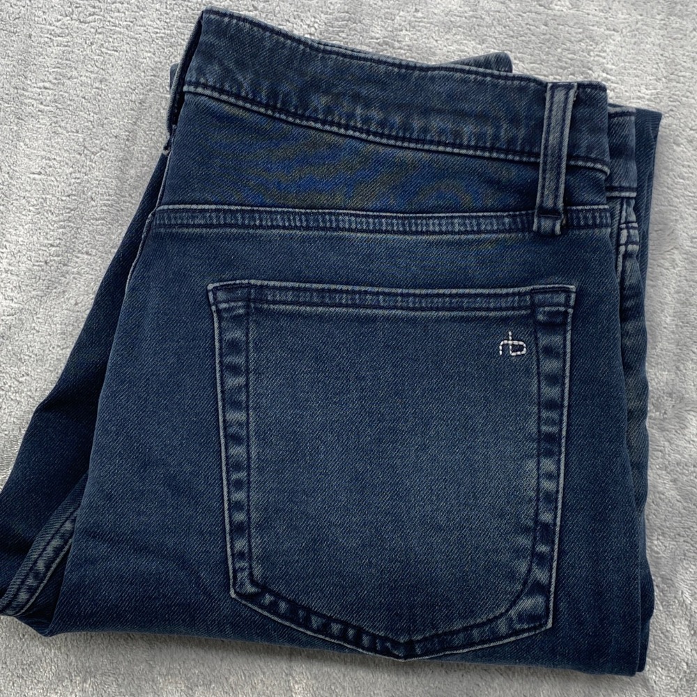 Rag & Bone Loopback Jeans Mens 31x32 Fit 2 Slim Jeans Monroe Dark Blue Wash